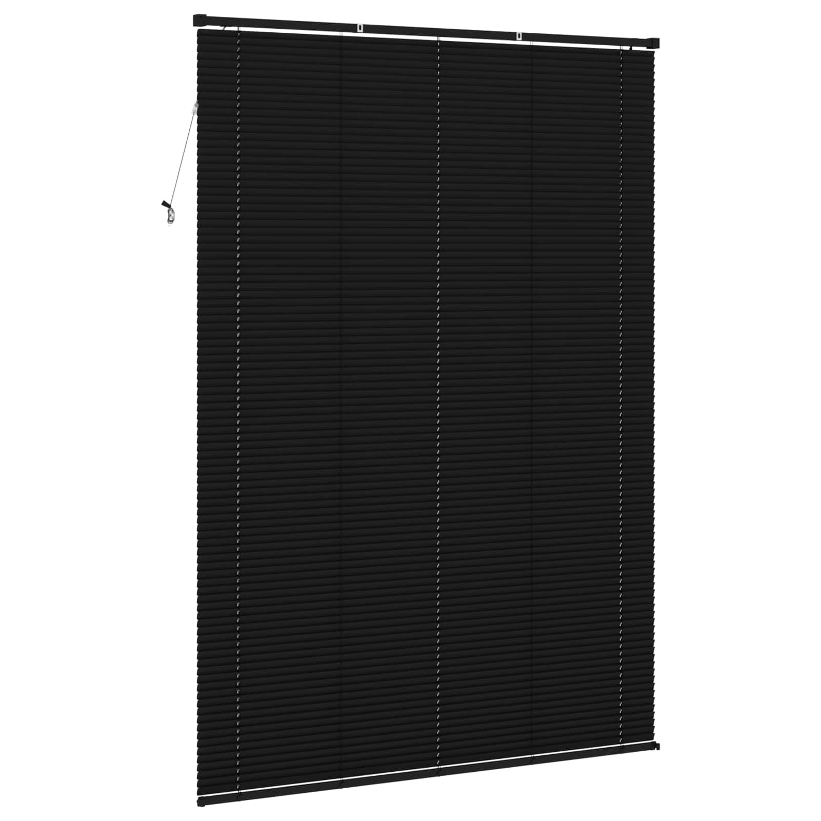Gecheer Tenda Veneziana PVC, Tapparella Regolabile con Controllo Luce, Design Moderno, 213 x 150 cm, Nero Opaco per Ufficio, Studio, Soggiorno