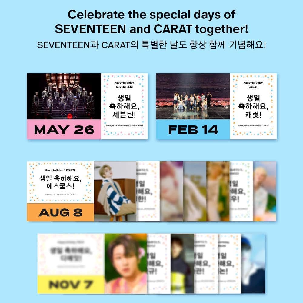 365 SEVENTEEN DAYS - Official Seventeen Merchandise, Daily Flip Calendar with Useful Korean Expressions Used by Seventeen, Perpetual Desk Calendar, Seventeen Photo Stickers Included, Kpop Merch, Seventeen Gift Idea, Perfect Gift for CARAT - Image 3