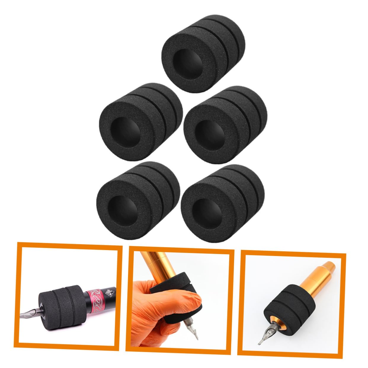 Beaupretty 5piezas Fundas De Esponja Para Mangos De Tatuajes Fundas Protectoras Para Tattoo Grip