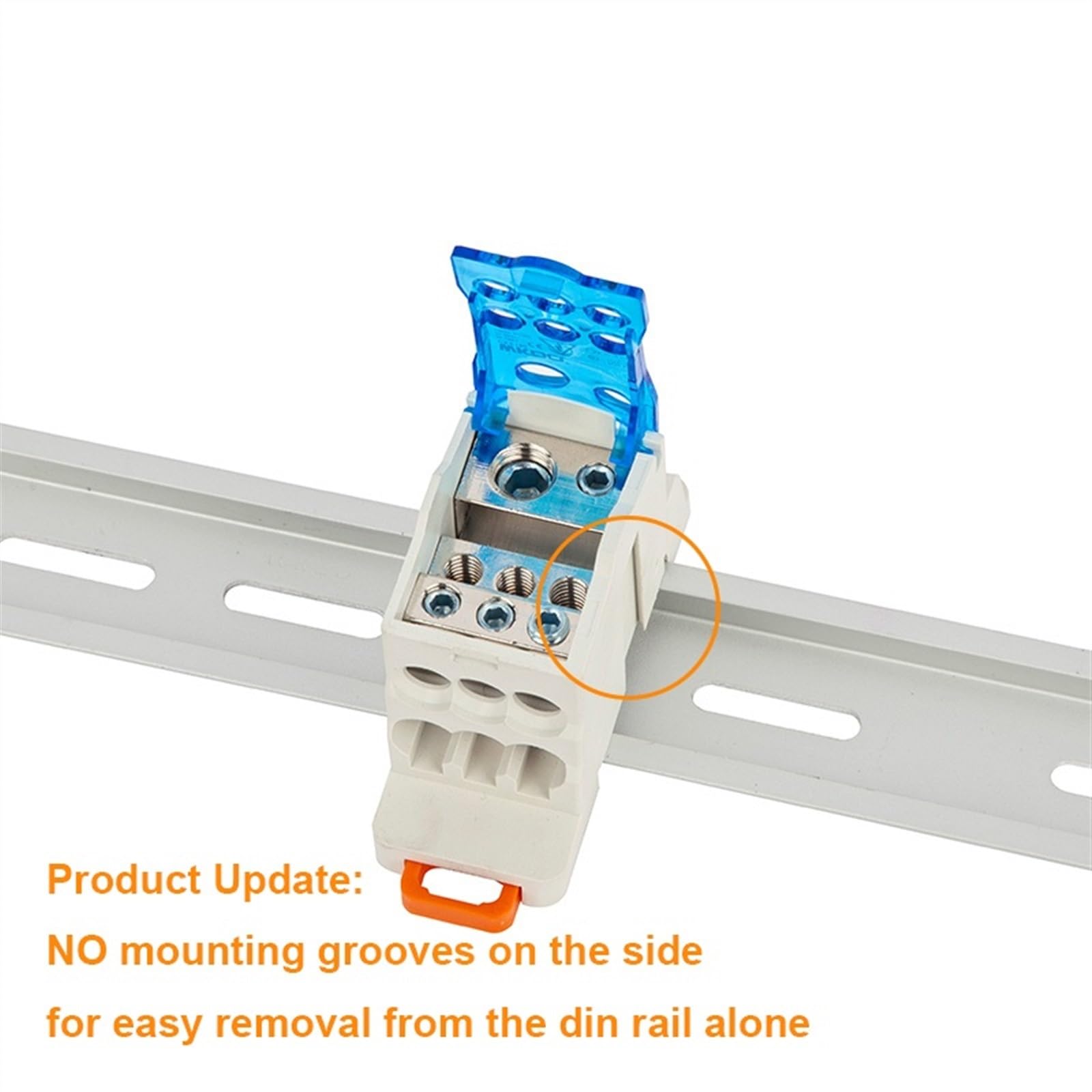 UKK160A Distribution Box Mounting NS 35 Din Rail 1 in 6 Out Power Terminal Universal Electric Wire Connector Junction UKK 160A