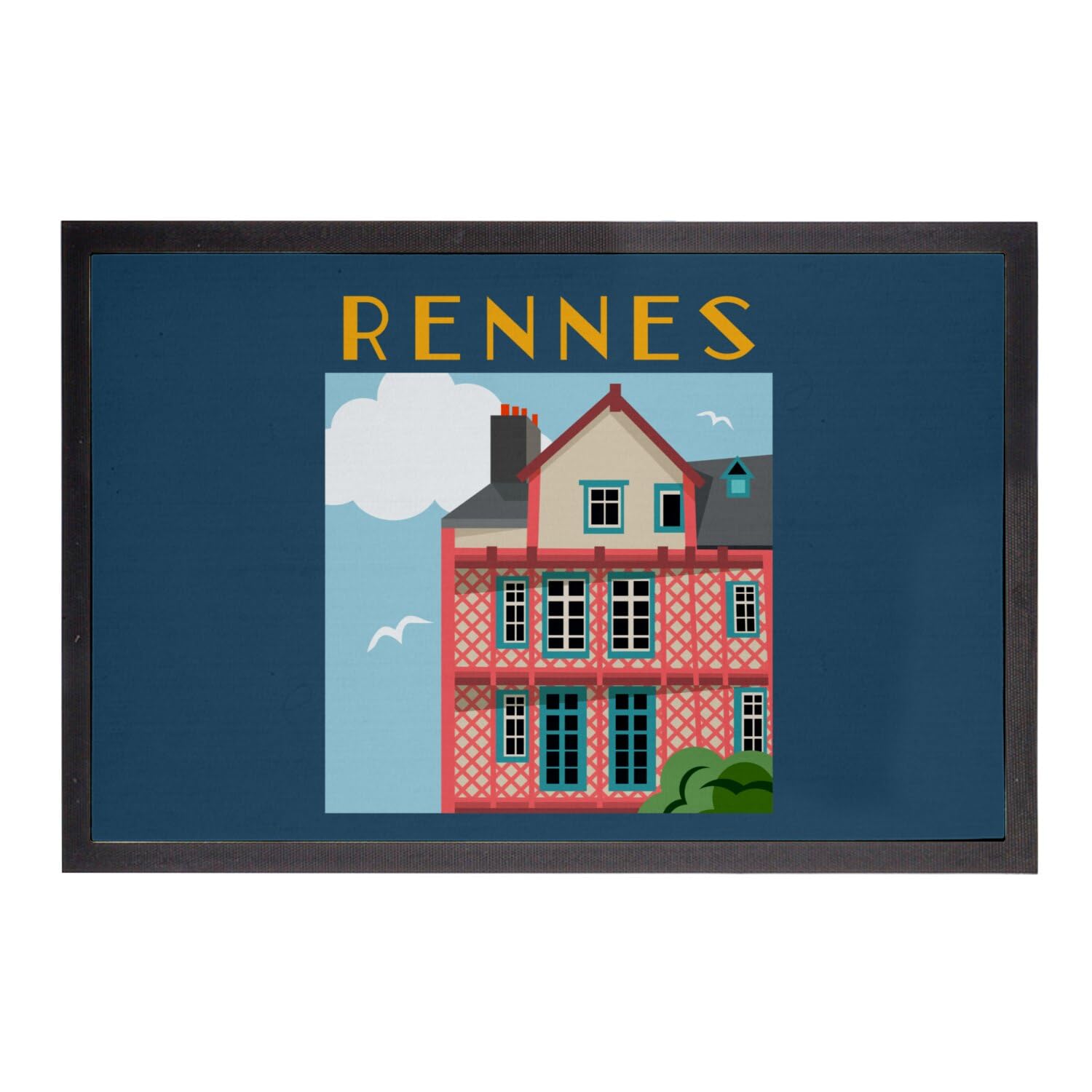 Paillasson Rennes Moyen-Age Bleu pour Sublimer votre Entrée de Maison