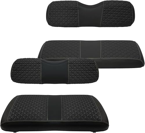 Miniatura 8 de Fundas de asiento delantero y trasero para carrito de golf EZGO TXTRXVClub Car DSPrecedentYamaha G29 OEM Cojín de asiento ordinario, cuero de vinilo