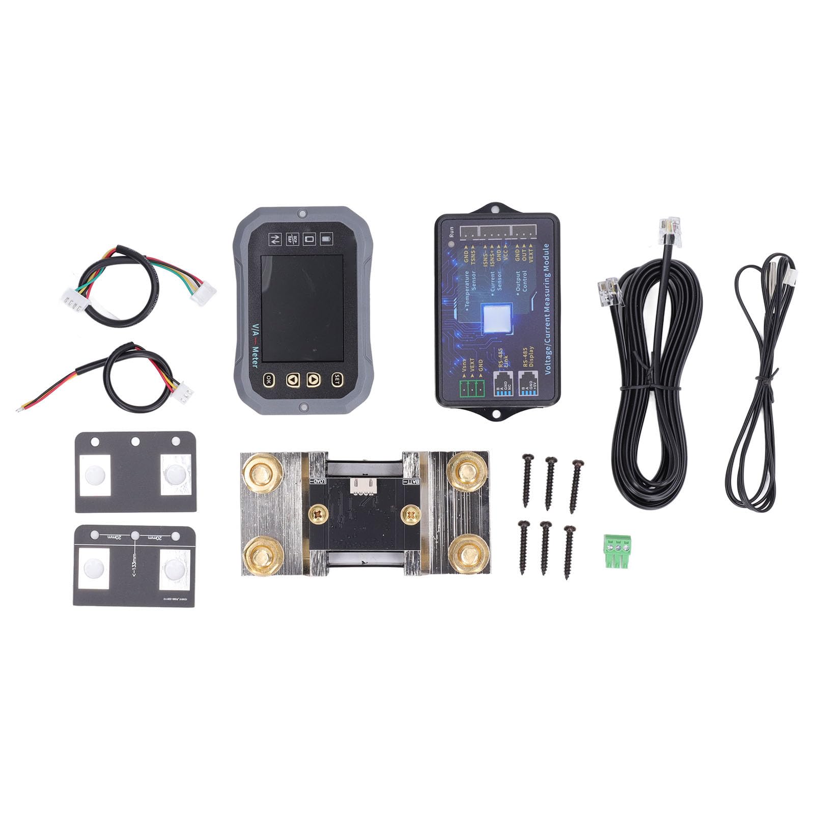 Fafeicy Monitor Akumulatora 600A KG160F z 2,4-calowym Wyświetlaczem LCD Tester Napięcia i Pojemności Prądu dla Samochodowych Systemów Zasilania energią słoneczną RV