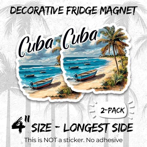 Cuba Magnet 4 Inch 2-Pack Country Caribbean Decorativo miniatura 2