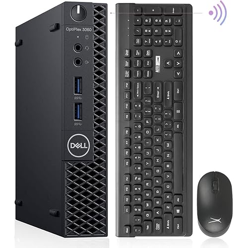 Dell Mini PC Windows 11 Micro Computer OptiPlex 3060 Desktop,i7-8700T 32GB Ram 1TB M.2 NVMe M.2 SSD,AX210 Built-WiFi 6E,HDMI Dual Monitor Support,Wireless Keyboard Mouse (Renewed)