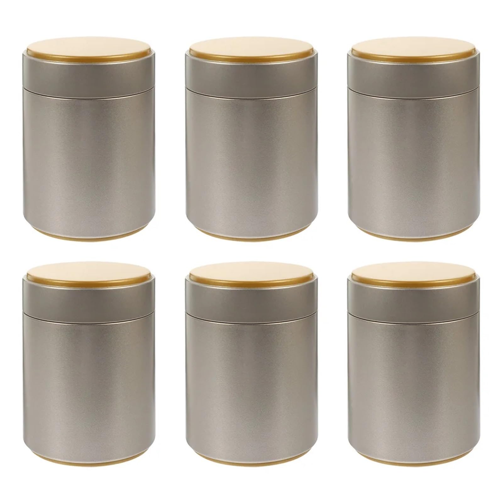 XIEHYA 6 Pcs Tea Tin Can Container Drink Reusable Containers For Food Storage Jars And Coffee Sugar Canister Airtight Canisters For Tea