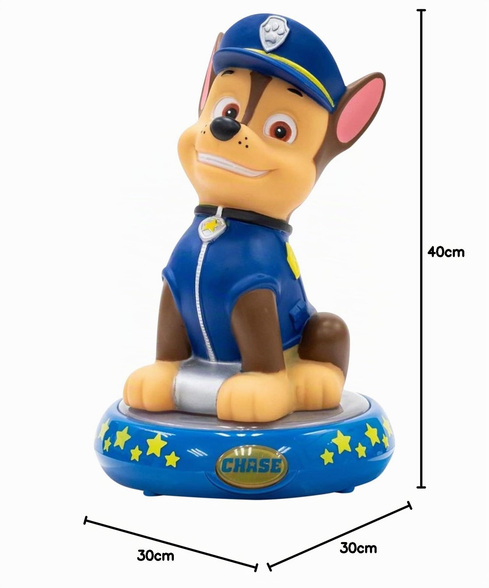 Nachtlicht Paw Patrol Chase 3D Figur mit LED Beleuchtung (25 cm)