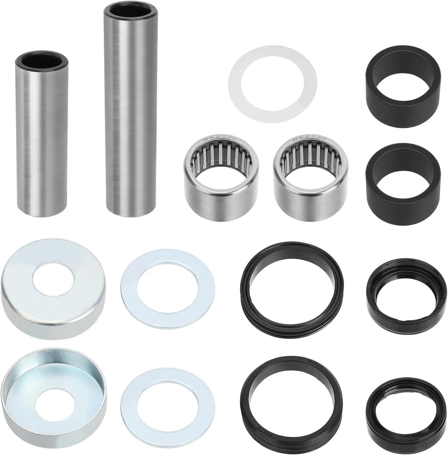 Fit for 1988-2006 Yamaha Blaster 200 YFS200 Rear Swingarm Swing Arm Bearing Seal Shaft Rebuild Repair Kit OEM# 2XJ-22123-00-00 2XJ-22124-00-00 93317-32231-00