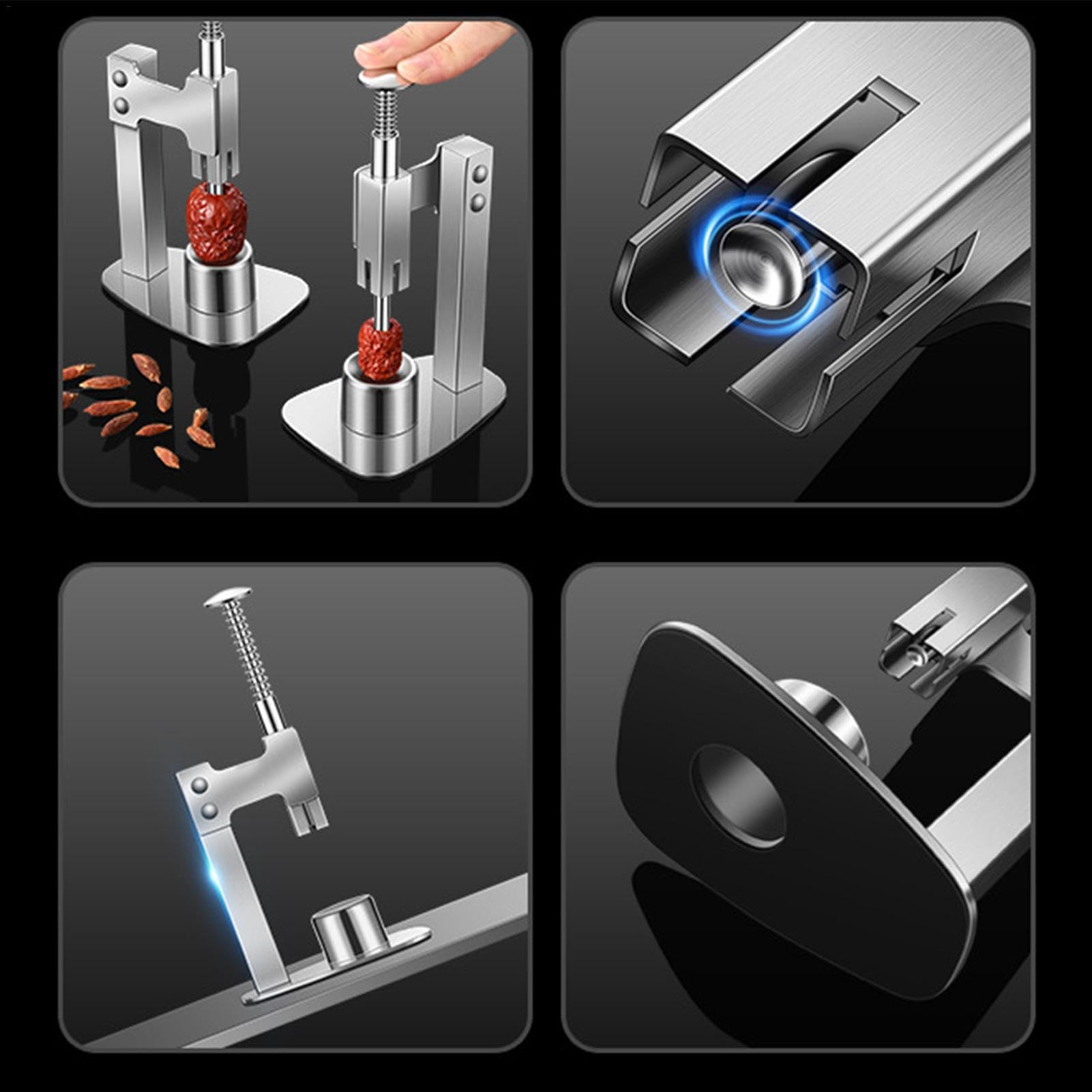 Strumento snocciolatore per ciliegie, in acciaio inox, strumento per snocciolare la frutta multiuso, pressa portatile per snocciolamento per datteri , giuggiola