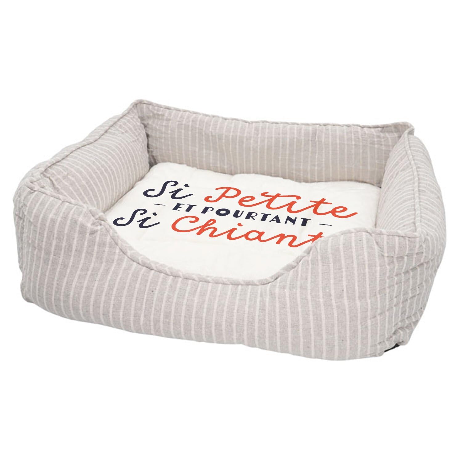Panier pour chien et chat déhoussable moelleux imprimé