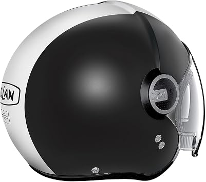 Nolan N21 Visor 06 Dolce Vita Half Motorcycle Helmet 099 Black and White S