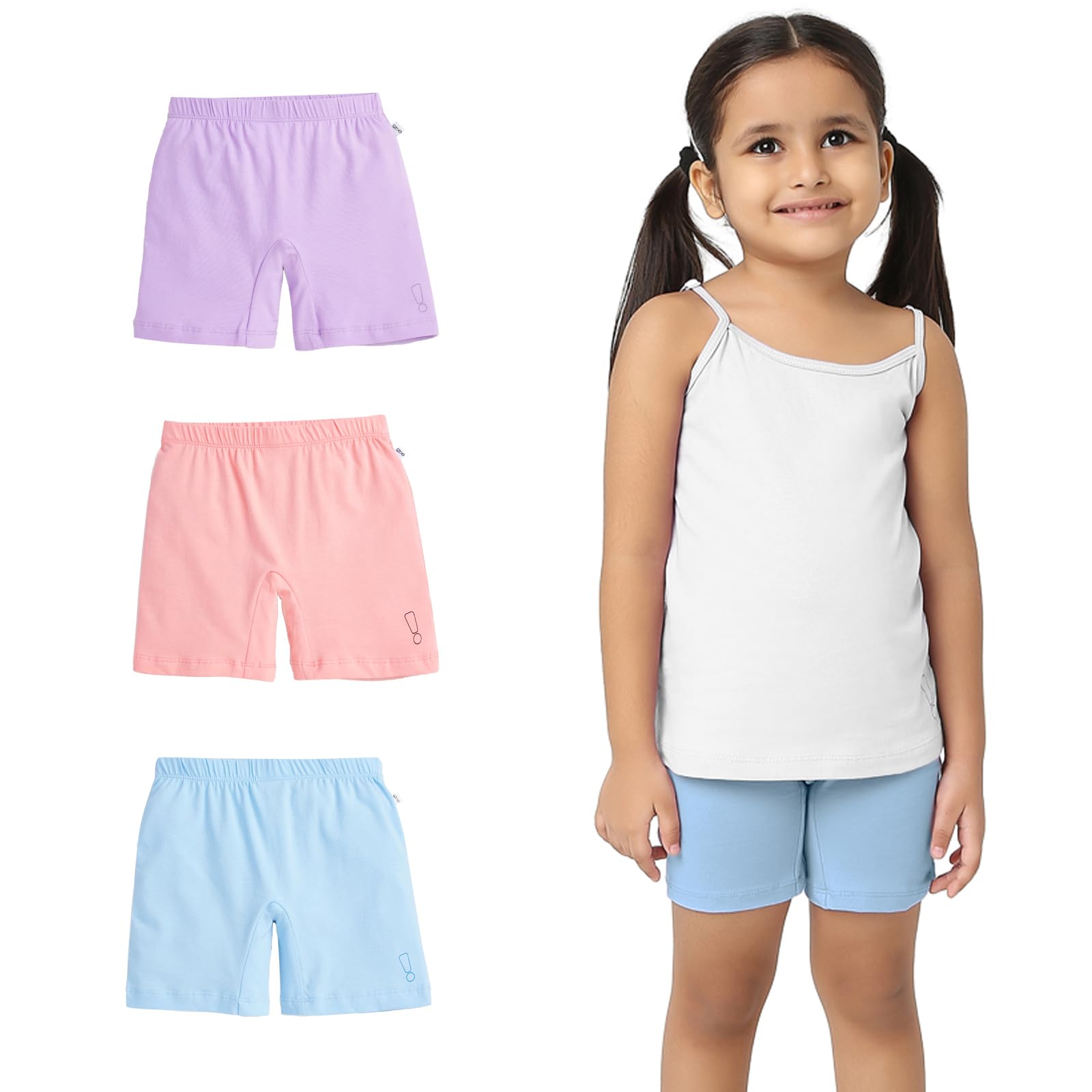 YouGotPlanB Cotton Inner Shorts for Girls | Pack of 3 | Ages 4-16 Years | Mid-Thigh Length | 100% Cotton Inner Lining Like Underwear-picture-24