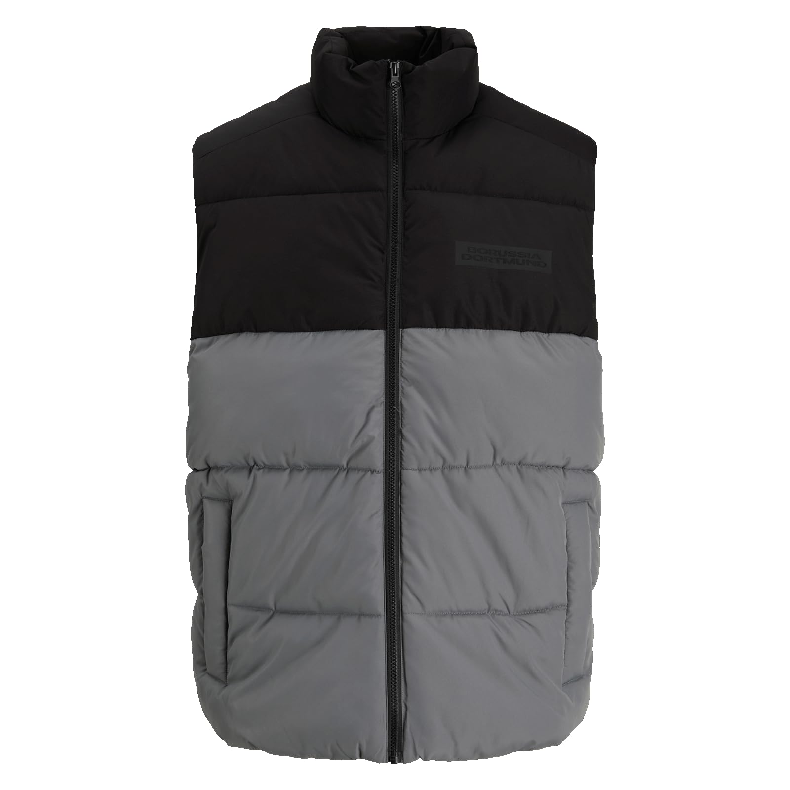 Gilet Borussia Dortmund isolant en polyester recyclé noir et gris taille XL