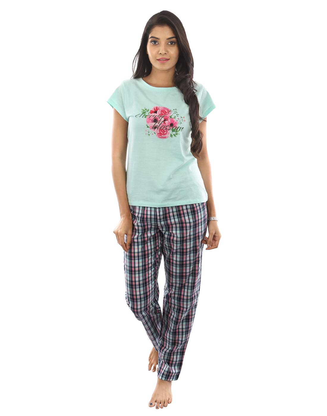B STORIESWomen's Cotton Printed Pyjama Set