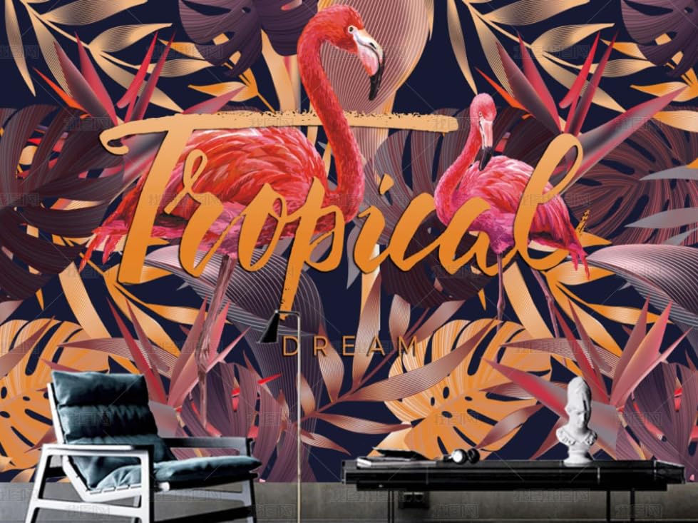 Papier peint intissé forêt tropicale poster géant mural pour masquer les défauts des murs
