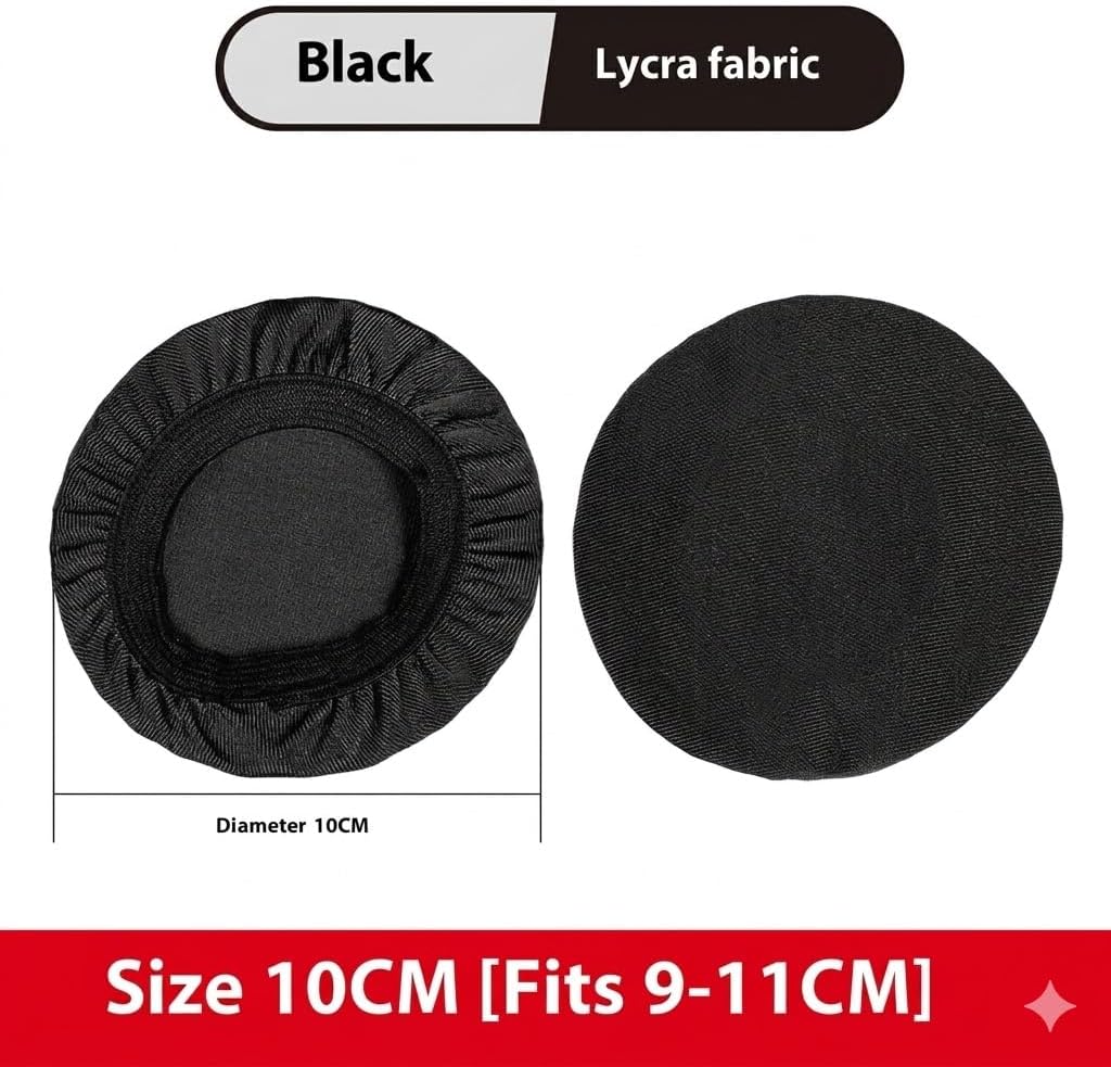 2 Pairs Headphone Earpad Covers，Replacement Earpads Cushions， Headphone Sweat Covers Washable and Stretchable Ear Pads Protectors for Gym Libraries, Studying Gaming (9-11 cm)