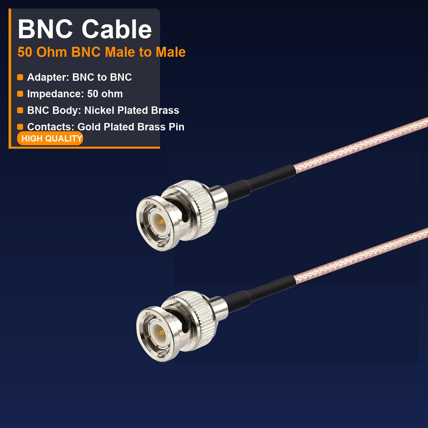 Amazon | SUPERBAT BNCケーブル BNCオス - オスコネクター はんだ 同軸