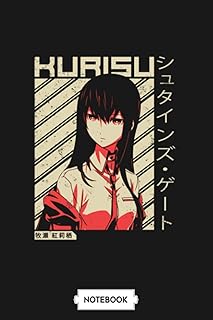 Steins Gate 0 Makise Kurisu Anime Notebook: Matte Finish Cover, 6x9 120 Pages, Journal, Planner, Diary, Lined College Rule...