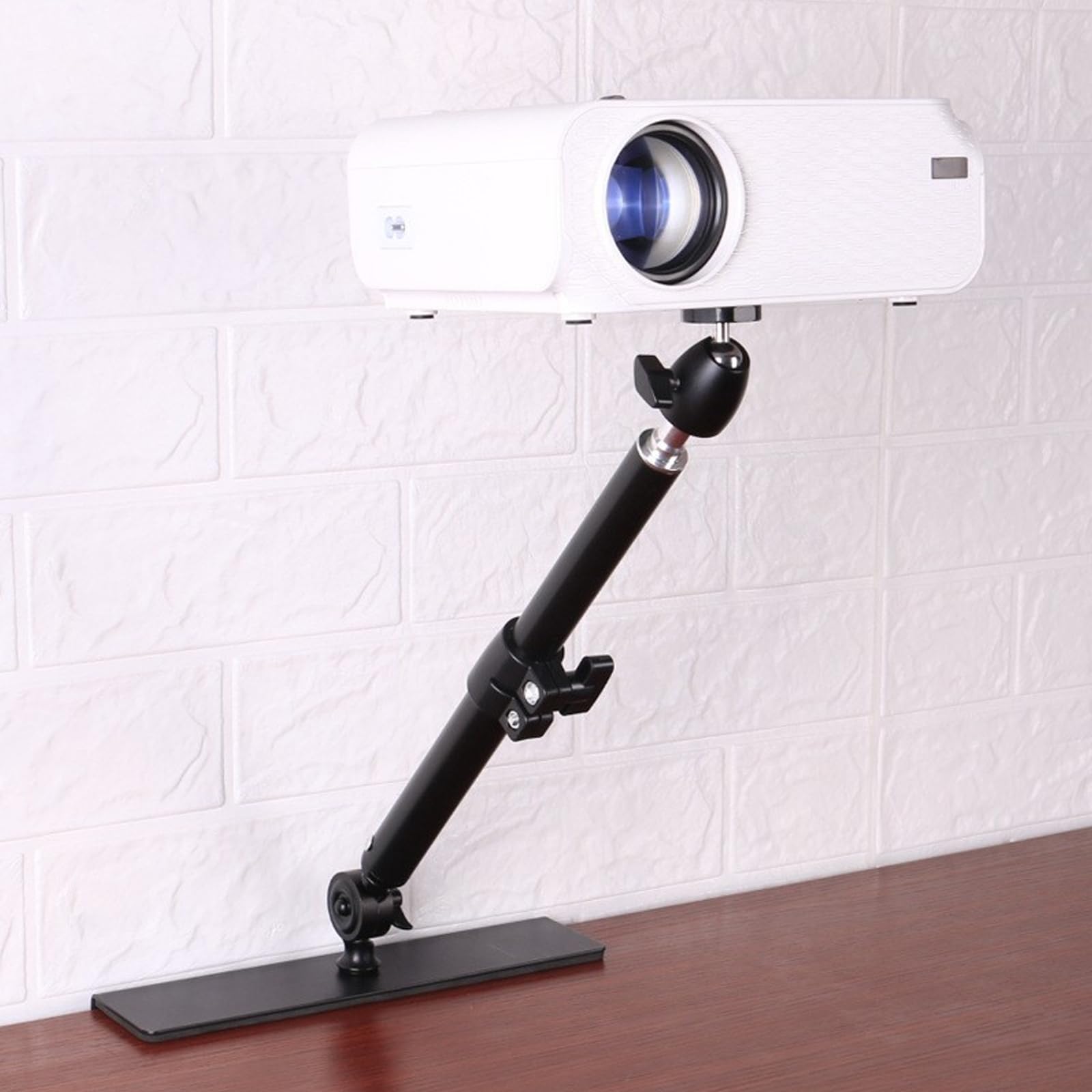 Support de projecteur sans perçage pour lit et canapé - Longueur réglable de 33 à 45 cm - Support mural en métal avec réglage multi-angles pour projecteur compatible avec Z6X
