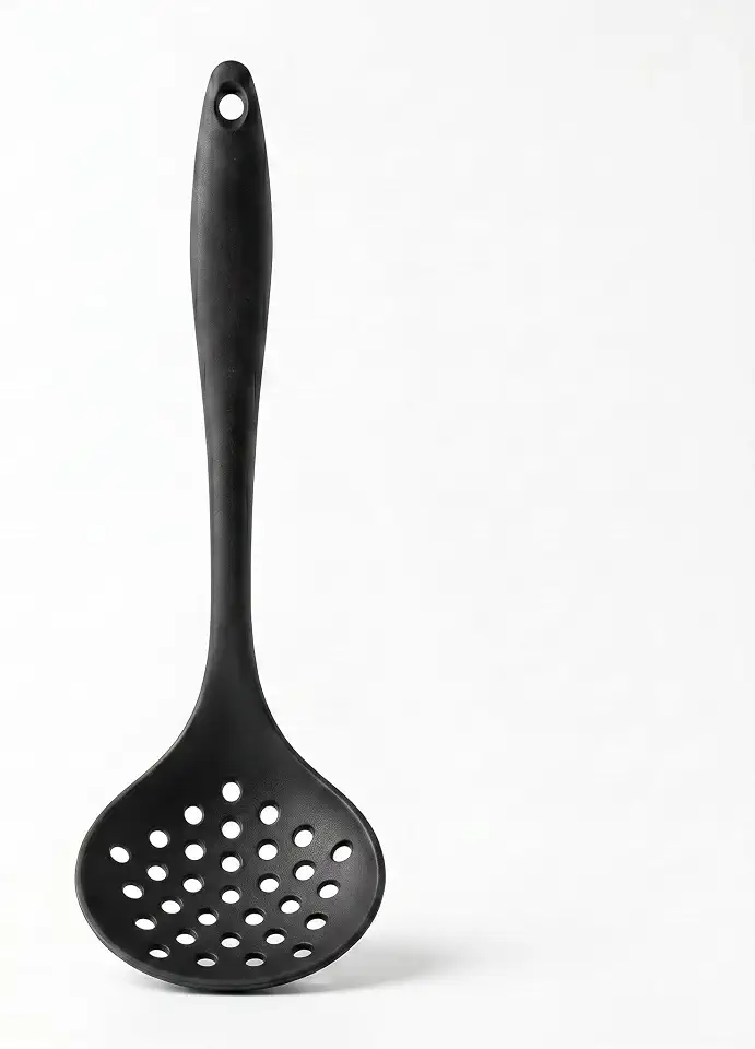 Escumadeira de Silicone Maciço Premium Grande - Não Risca Panela - Unidade ou Kit Com 6 - Cozinha Antiaderente - Alta Resistência - Escolha Unidade ou Kit Promocional (Escumadeira)