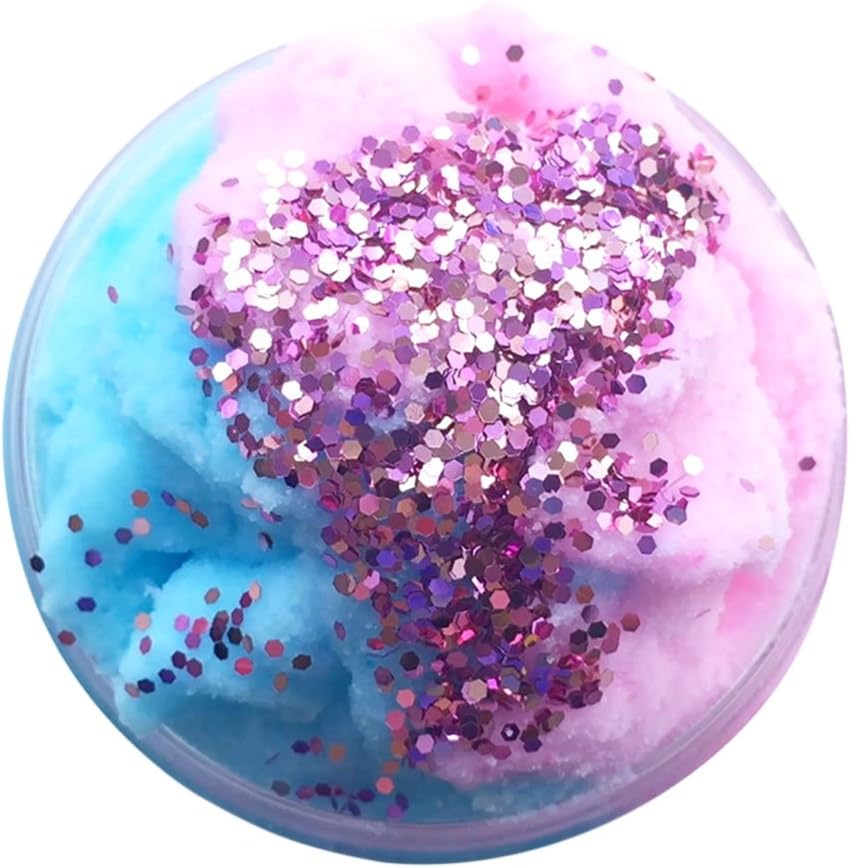 KSell Fluffy Slime Floam Slime Kit Non toxic Handmade Stress Relief Toy for Kids Teenagers Adults (Colored)