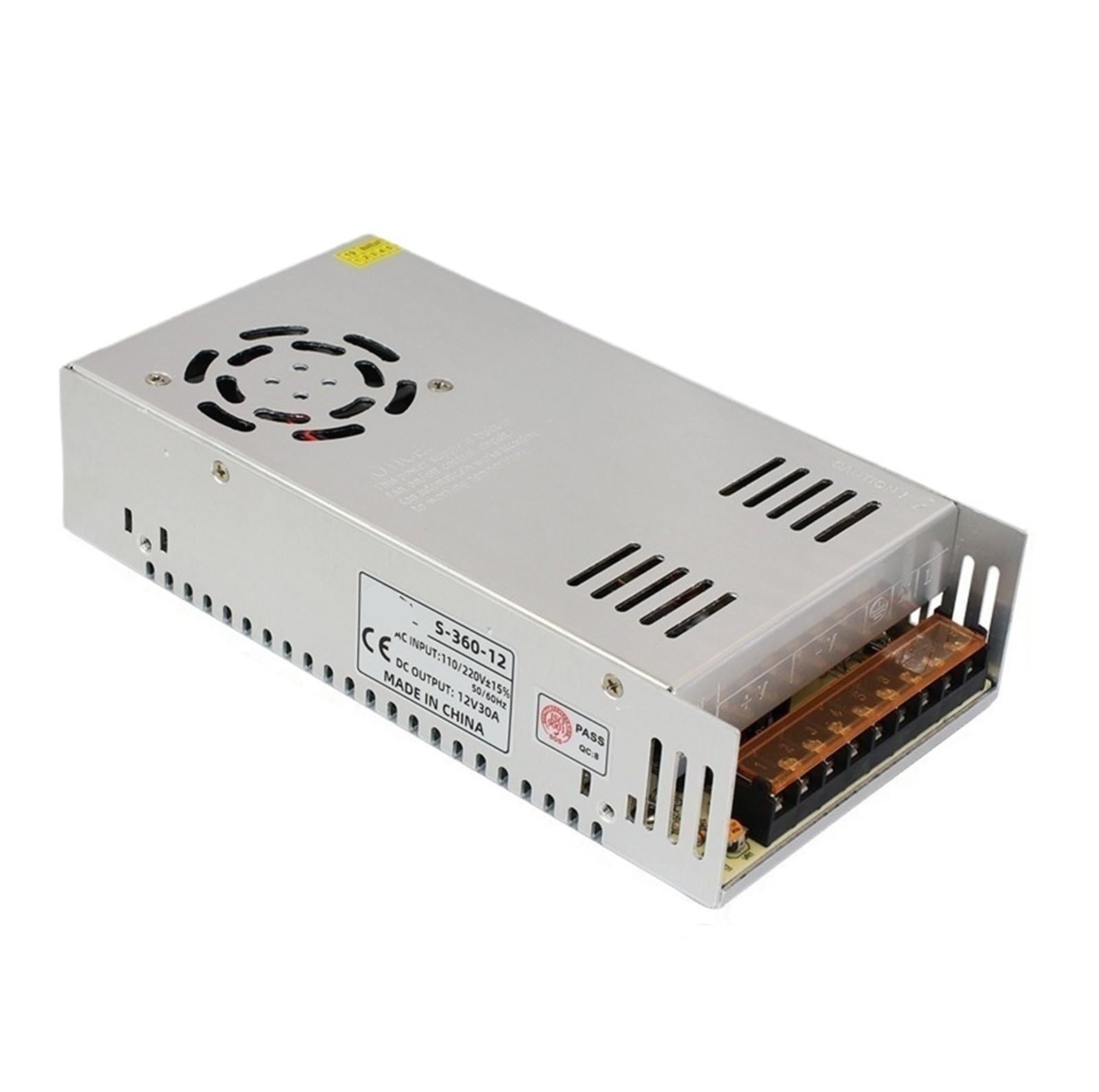 Alimentation à découpage 12V 30A pour étagère de comptoir et barre LED