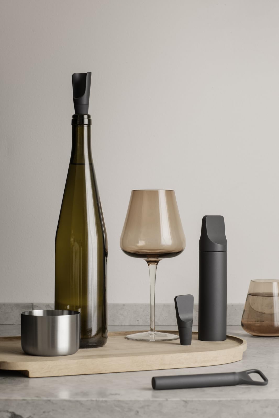 blomus Trinkgläser 4er Set -BELO- | Wassergläser aus Glas | Farbe Coffee | 250 ml Trinkbecher | Modernes Design | Spülmaschinengeeignet | Gläser Set