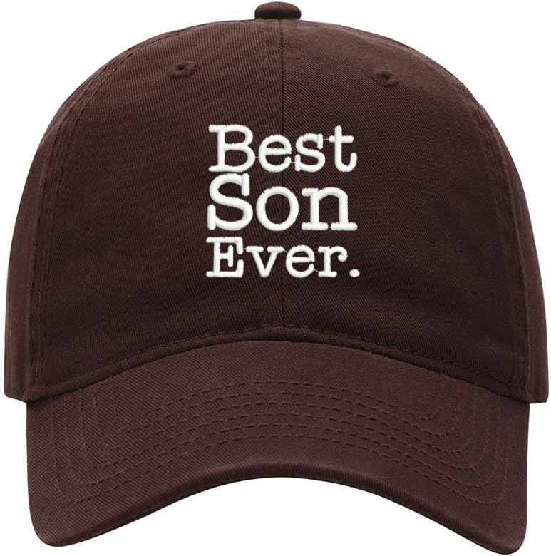Baseball Cap Men Best Son Ever Embroidered Washed Cotton Dad Hat Baseball Caps