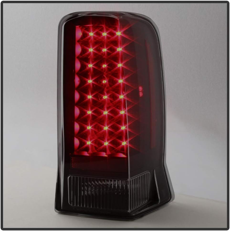 ACANII - For Black Smoke 2002 2003 2004 2005 2006 Cadillac Escalade ESV LED Tail Lights Lamps Driver & Passenger Side