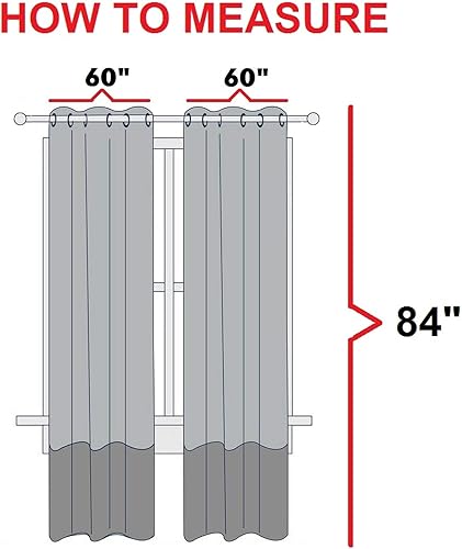 Miniatura 4 de Elegant Comfort Cortinas traslúcidas de lujo, paneles de cortina para tratamiento de ventana con bolsillo para barra para cocina, dormitorio y sala