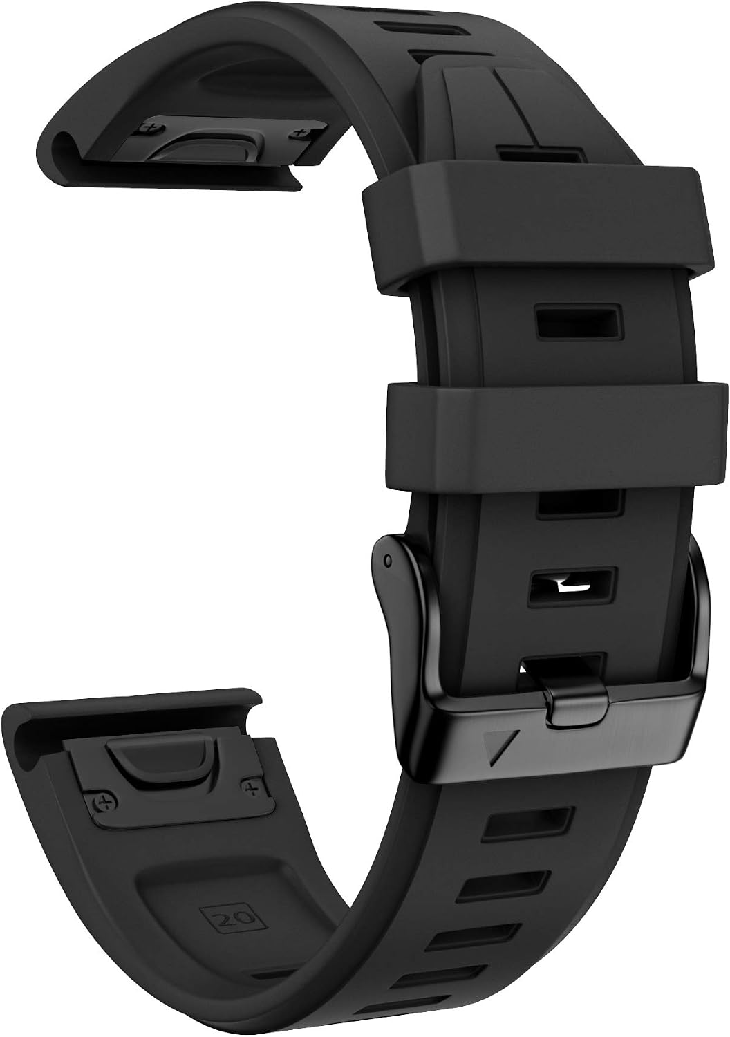 ANCOOL Compatible with Fenix 5S Plus Bands 20mm Width Easy Fit Soft Silicone Watch Bands Replacement for Fenix 7S/Fenix 6S/Fenix 6S Pro/Fenix 5S Smartwatches (Black)