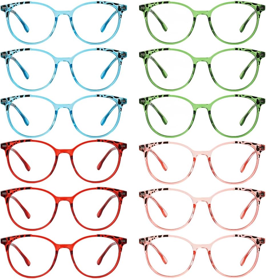 Eyekepper Reading Glasses 6 Pack Comfort Reader Eyeglasses Include Reading Sunglasses for Men Women +2.50