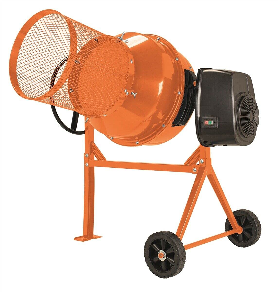 IXES Siebtrommel für Betonmischer (76 Liter Volumen, 46 cm Durchmesser, Universalhalterung für Mischer mit gebördelten Rand) 7908401701 orange