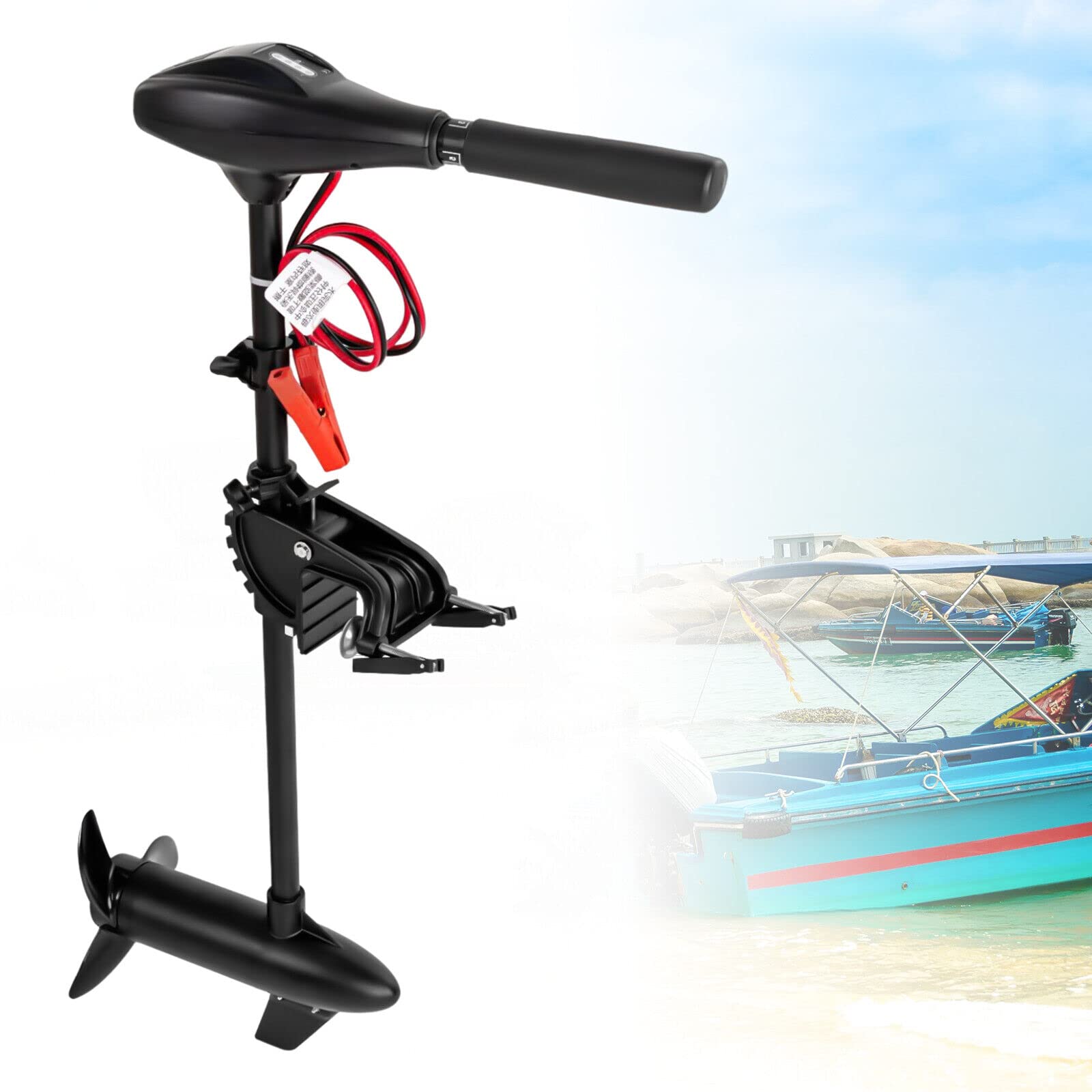 58LBS Motor de barco de motor eléctrico Motor de pesca por curricán Bote inflable Pound Thrust Water Sal Motor