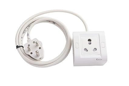 SeCro 230 volts 1500 - 3600 Watts 16 Ampere Socket and Plug Extension Cord (White, 15 Meters)