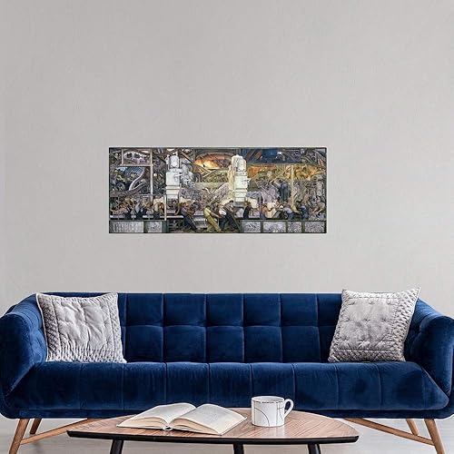 Miniatura 4 de GreatBIGCanvas Titulado Detroit Industry, North Wall, 1932-33 - Póster impreso, 48 x 19 pulgadas, multicolor