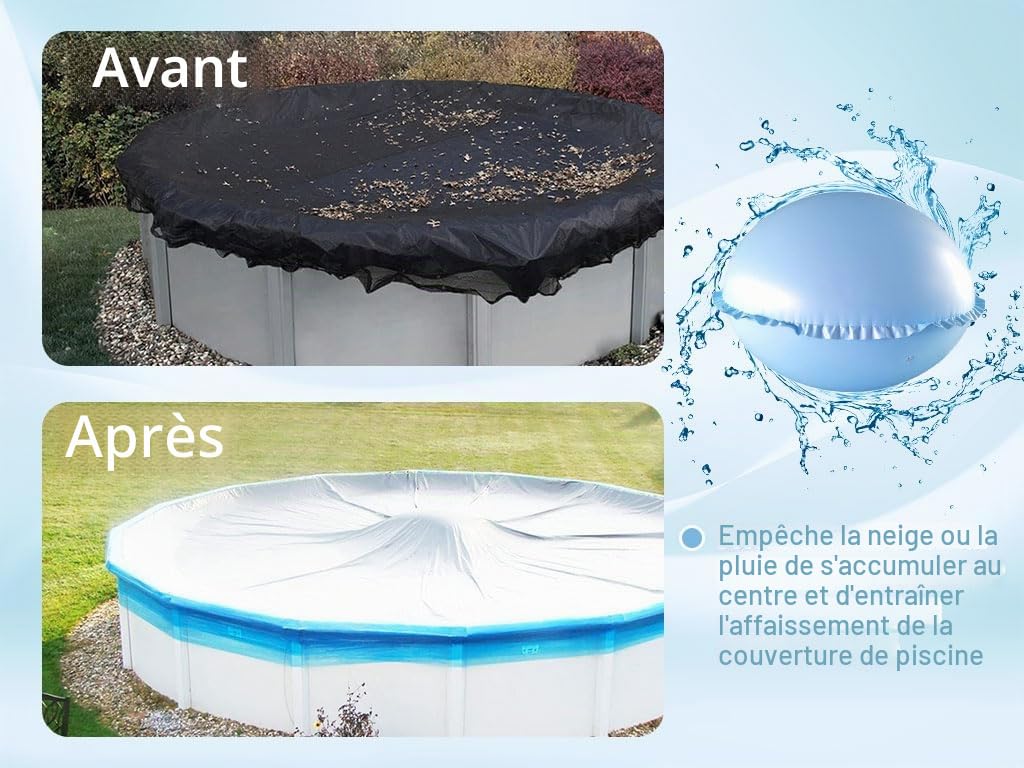 2Pièces Oreiller De Piscine d'hiver,Coussin d'air pour Piscine,Coussin d'air Piscine d'hiver,Coussin De Piscine d'hiver pour la Plupart des Piscines,Spas,Fontaines,Piscines,Petites Piscines