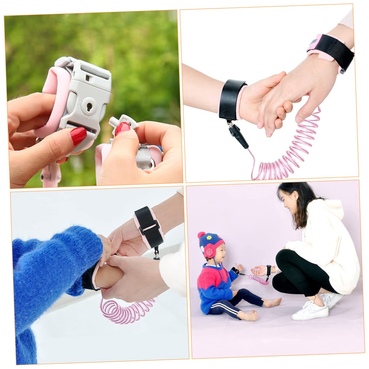 BESTonZON 1pc Toddler Traction Belt Child Safety Wristband Lock Kids Leash Lost Belt