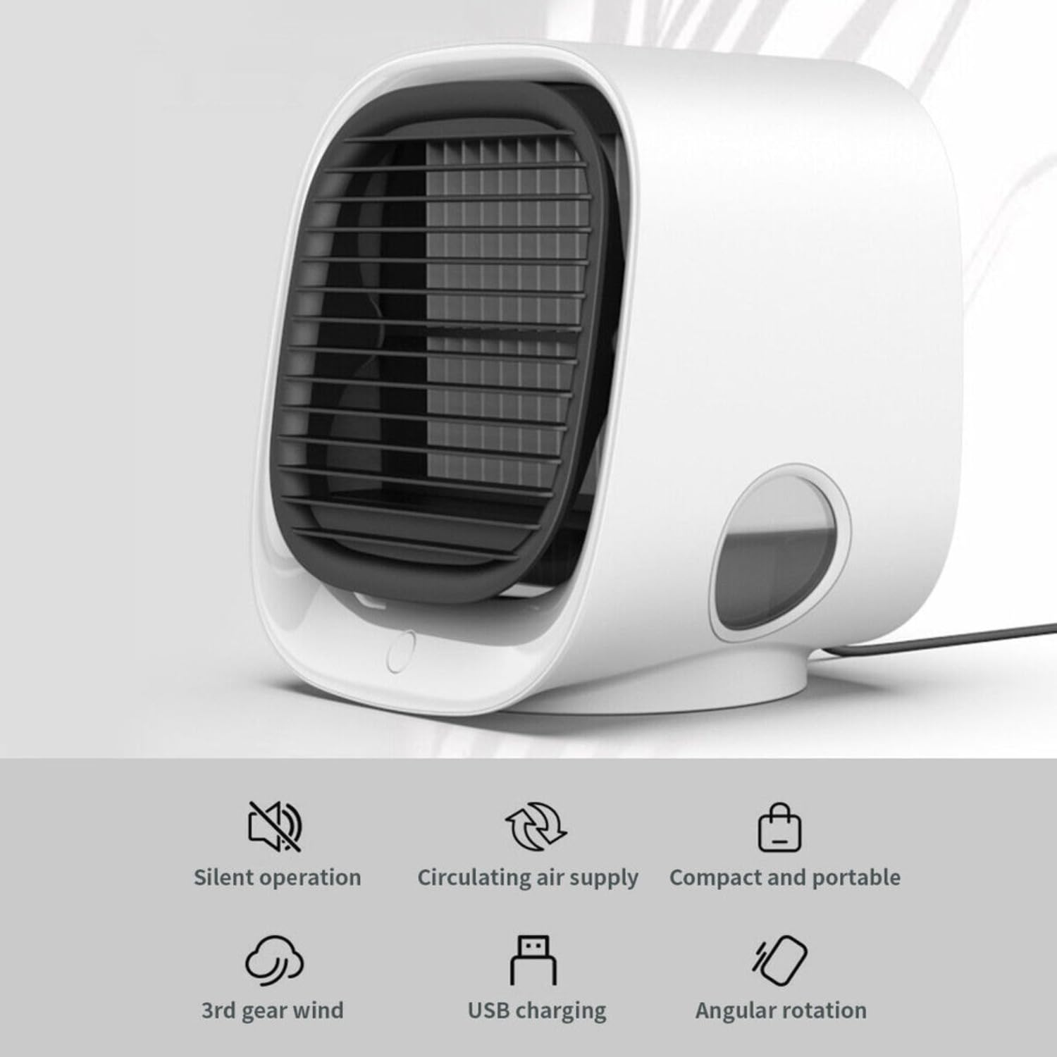 Aira Breeze Ventilator Original,Airabreeze Air Cooler Kleine Wassergekühlte, Tragbarer Ventilator, Schwenkbar, Ideal Für Zu Hause Und Auf Reisen (1 PCS)