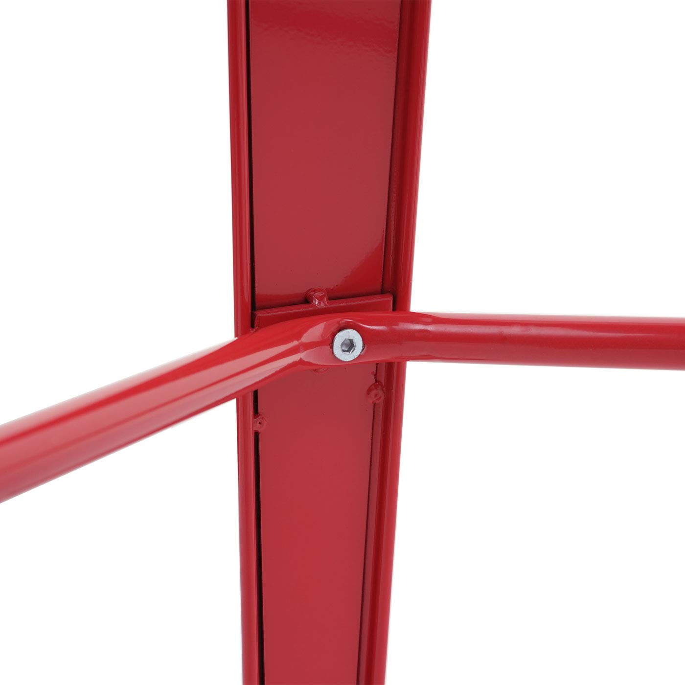 Mendler HWC-A73 - Mesa alta (madera, 107 x 60 x 60 cm), color rojo