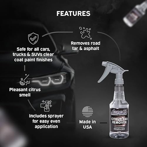 Miniatura 2 de LANE'S Removedor de alquitrán de cítricos para automóviles, desengrasa y elimina el alquitrán de carretera, agradable olor a cítricos, seguro