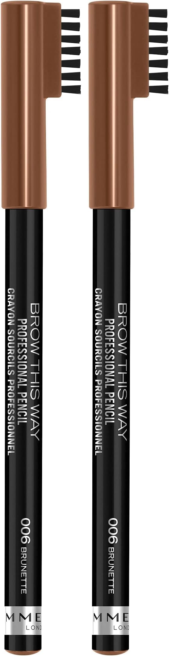 Rimmel London Professional Eyebrow Pencil, Dark Brown, 1.4g — view 5