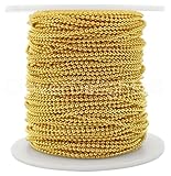 CleverDelights Ball Chain Spool - 30 Feet - 1.5mm Ball (Small) - Gold Color - 10 Meters