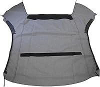 Vista 2 de Sierra Auto Tops Convertible Top Reemplazo para Ford Mustang 1994-2004, vinilo de tela de vela, silla de montar, sección frontal solamente