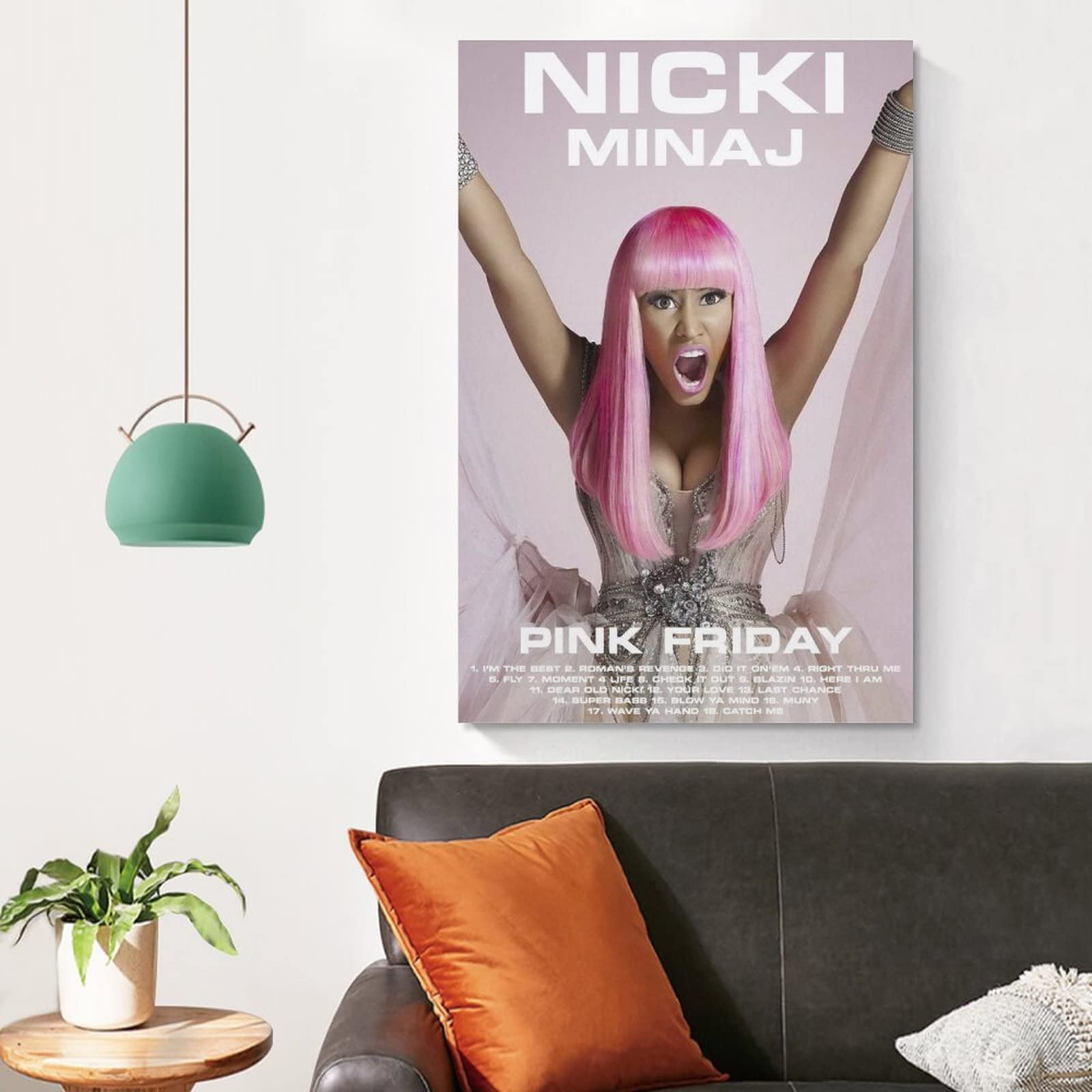 ZOLULA Nicki Minaj Poster Sur Toile Pour Chambre à Coucher, Paysage Sportif, Décoration De Chambre, Bureau, Cadeau, 30 X 45 Cm