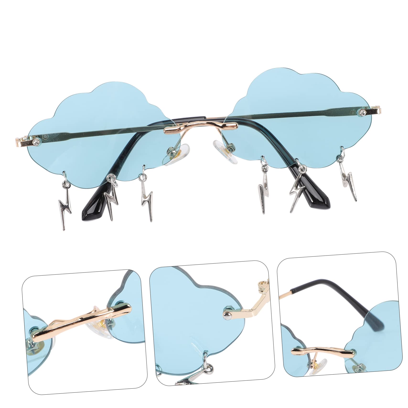Holibanna Funny Cloud Glasses Trendy Sunglasses Rimless Frameless Eyeglasses Unisex Photo Props