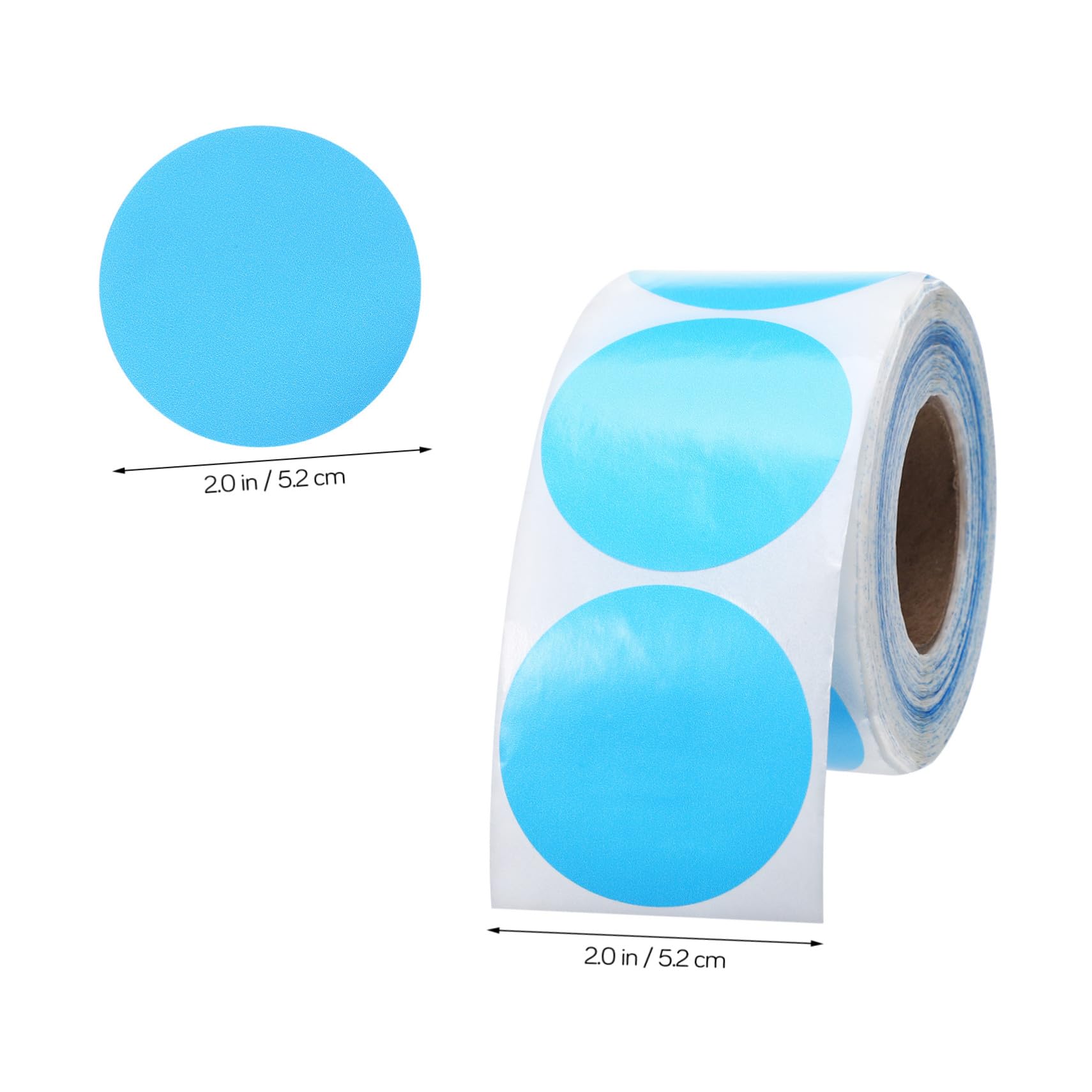 5 rouleaux Étiquettes Thermiques Rondes Colorées Autocollants Sans Encre Résistants à Huile pour Imprimante Thermique Adhésifs Organisateurs DIY Bureau et Maison
