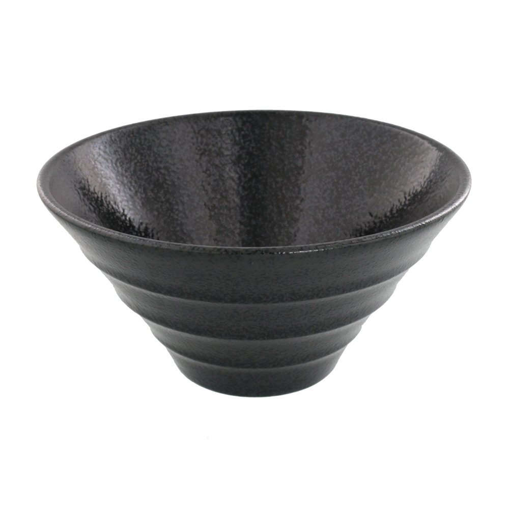 Square Donburi Bowl with Wavy Border, 7.5"