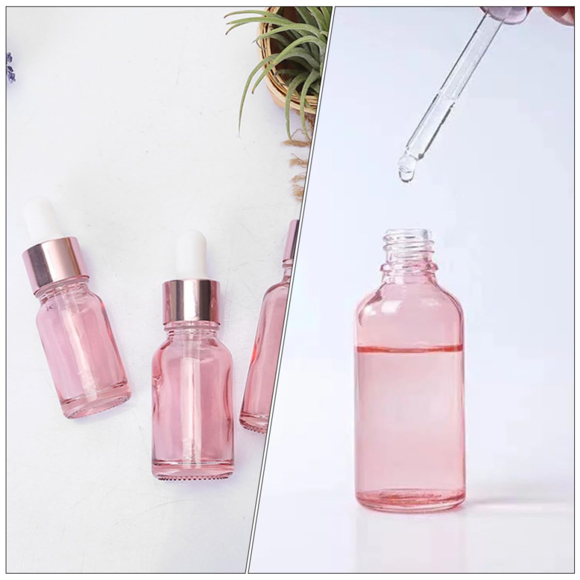 Flaconi Contagocce in Vetro da 30ml Rosa per Cosmetici e Profumi Confezione da 30 Pezzi per Regali