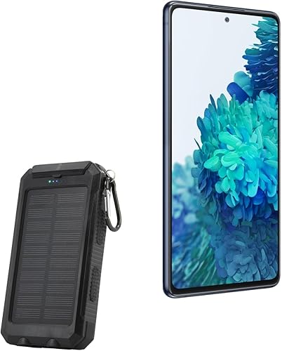 BoxWave Banco de energía compatible con Samsung Galaxy S20 FE – Solar Rejuva PowerPack (10000 mAh), batería de reserva de energía solar de 10000 mAh